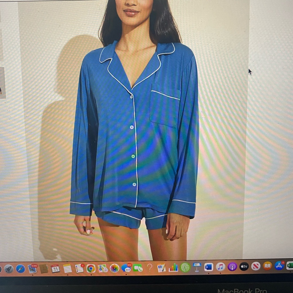 Brand new, never worn before Eberjey pajama set. Size large in Blue.